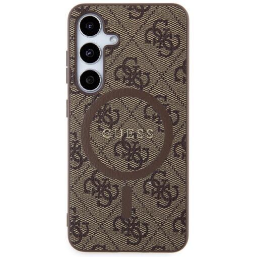 Guess case for Samsung Galaxy S24 GUHMS24SG4GFRW brown HC MAGSAFE PU 4G RING CLASSIC LOGO - Image 3