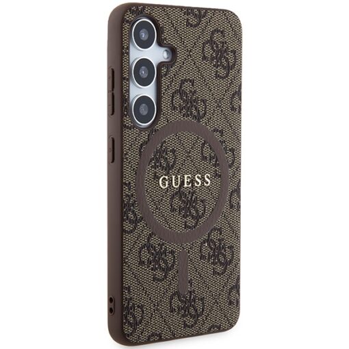 Guess case for Samsung Galaxy S24 GUHMS24SG4GFRW brown HC MAGSAFE PU 4G RING CLASSIC LOGO - Image 4