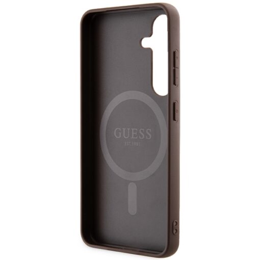 Guess case for Samsung Galaxy S24 GUHMS24SG4GFRW brown HC MAGSAFE PU 4G RING CLASSIC LOGO - Image 7