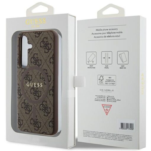 Guess case for Samsung Galaxy S24 GUHMS24SG4GFRW brown HC MAGSAFE PU 4G RING CLASSIC LOGO - Image 8