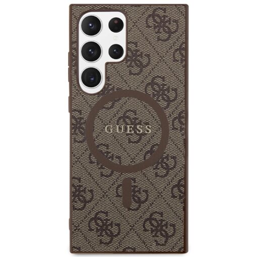 Guess case for Samsung Galaxy S24 Ultra GUHMS24LG4GFRW brown HC MAGSAFE PU 4G RING CLASSIC LOGO - Image 3