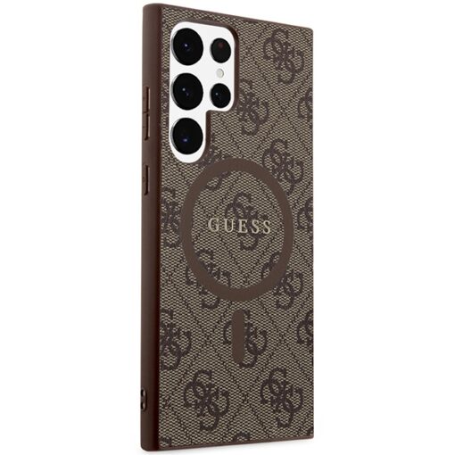 Guess case for Samsung Galaxy S24 Ultra GUHMS24LG4GFRW brown HC MAGSAFE PU 4G RING CLASSIC LOGO - Image 4