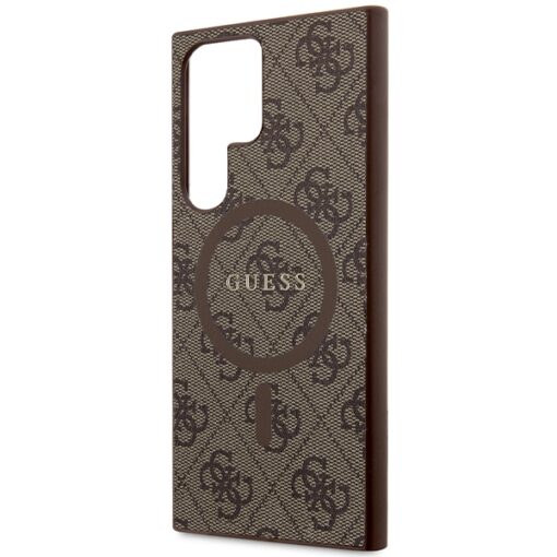Guess case for Samsung Galaxy S24 Ultra GUHMS24LG4GFRW brown HC MAGSAFE PU 4G RING CLASSIC LOGO - Image 6