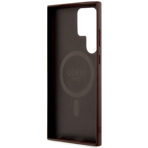 Guess case for Samsung Galaxy S24 Ultra GUHMS24LG4GFRW brown HC MAGSAFE PU 4G RING CLASSIC LOGO - Image 7