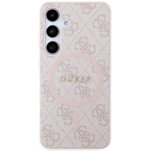 Guess case for Samsung Galaxy S24 GUHMS24SG4GFRP pink HC MAGSAFE PU 4G RING CLASSIC LOGO - Image 3