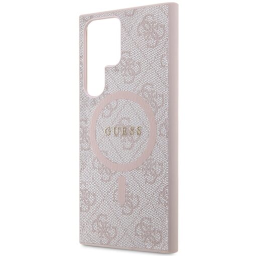 Guess case for Samsung Galaxy S24 Ultra GUHMS24LG4GFRP pink HC MAGSAFE PU 4G RING CLASSIC LOGO - Image 6