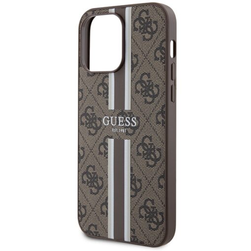 Guess case for iPhone 15 Pro Max 6,7" GUHMP15XP4RPSW brązowa HC MAGSAFE 4G PRINTED STRIPES - Image 6