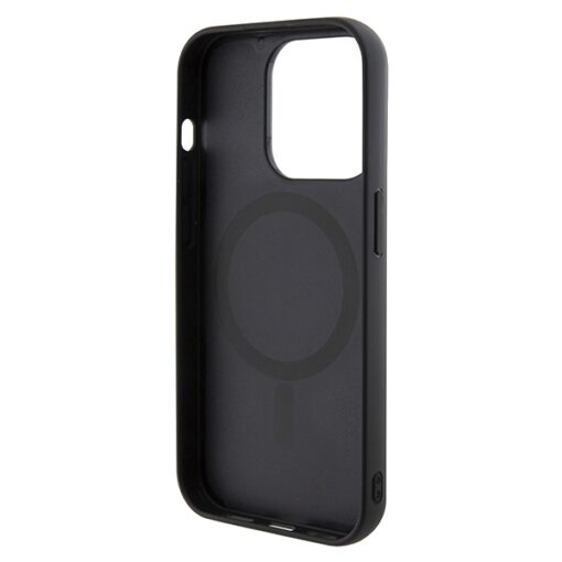 Guess case for iPhone 14 Pro Max 6,7" GUHMP15XHGCFSEK black HC MAGSAFE GCUBE PU STRIPE - Image 7