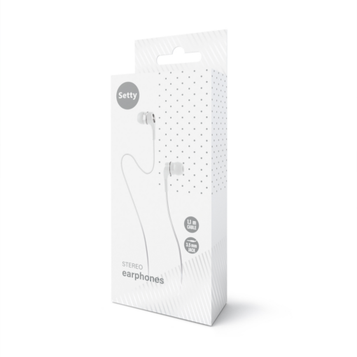 Setty wired earphones white - Image 2