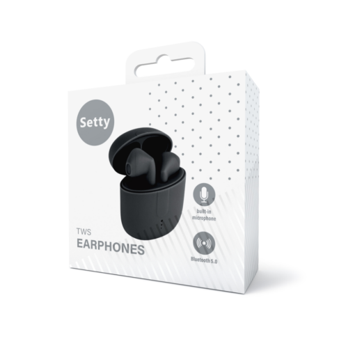 Setty Bluetooth earphones TWS with a charging case TWS-1 black - Image 4