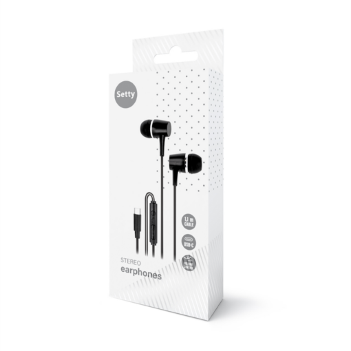 Setty wired earphones SPD-C-21 black - Image 2