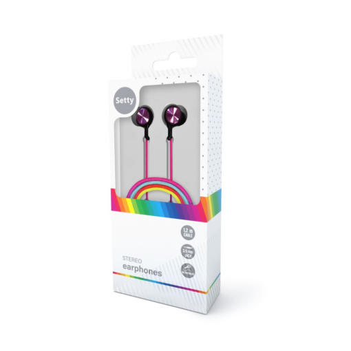 Setty wired earphones SPD-J-313 rainbow - Image 3