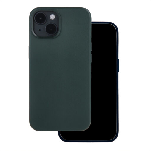 Mag Leather case for iPhone 16 Plus 6,7" dark green