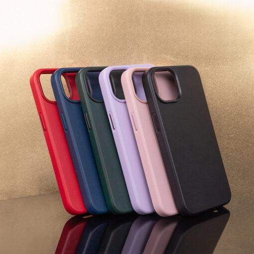 Mag Leather case for iPhone 12 / 12 Pro 6,1" dark blue - Image 12