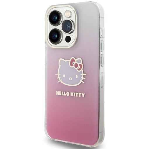 Hello Kitty case for iPhone 15 Pro 6,1" pink hardcase IML Gradient Electrop Kitty Head - Image 2