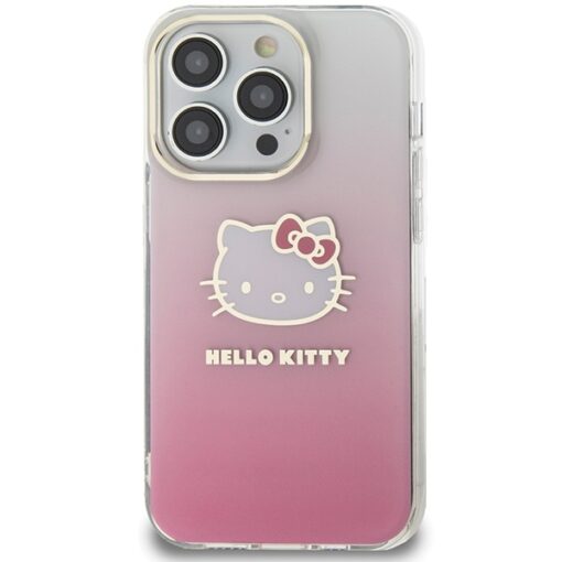 Hello Kitty case for iPhone 15 Pro 6,1" pink hardcase IML Gradient Electrop Kitty Head - Image 3