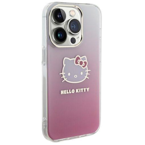 Hello Kitty case for iPhone 15 Pro 6,1" pink hardcase IML Gradient Electrop Kitty Head - Image 4