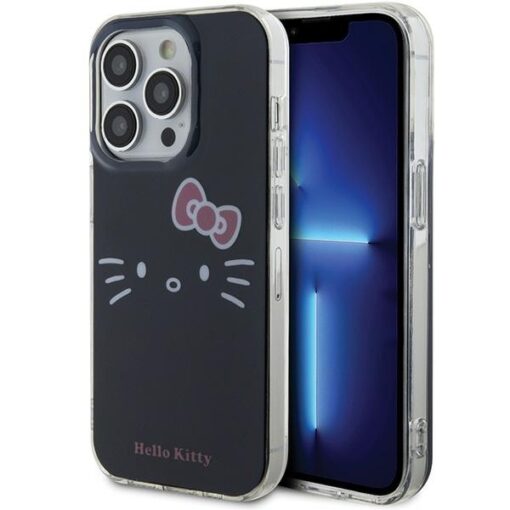 Hello Kitty case for iPhone 15 Pro 6,1" black hardcase IML Kitty Face