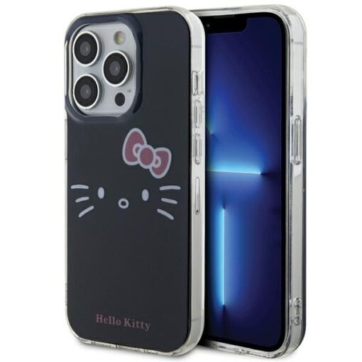 Hello Kitty case for iPhone 15 Pro Max 6,7" black hardcase IML Kitty Face