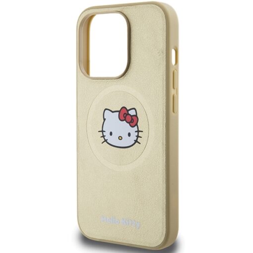 Hello Kitty case for iPhone 15 Pro 6,1" gold hardcase Leather Kitty Head MagSafe - Image 6