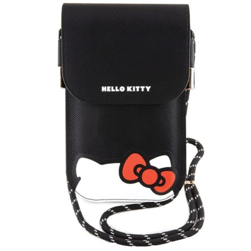 Hello Kitty Bag black Leather Hiding Kitty Cord - Image 2