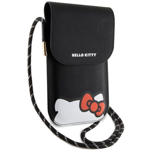 Hello Kitty Bag black Leather Hiding Kitty Cord - Image 3