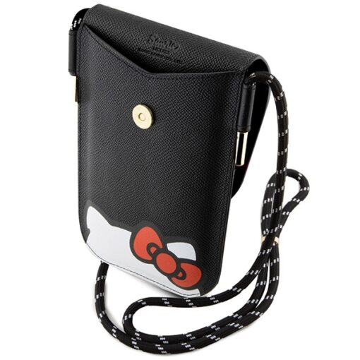 Hello Kitty Bag black Leather Hiding Kitty Cord - Image 5