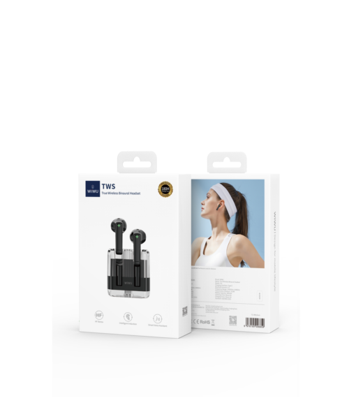 WIWU Bluetooth earphones T21 TWS black - Image 4