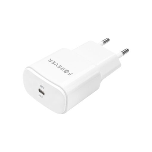 Forever TC-01-20C PD QC charger 1x USB-C 20W white - Image 2