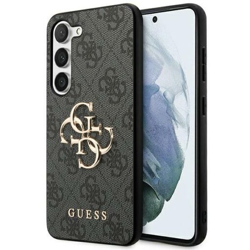 Guess case for Samsung Galaxy A55 GUHCSA554GMGGR black HC PU big 4G metal logo