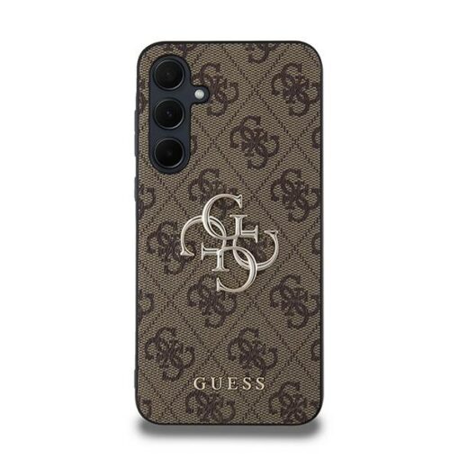 Guess case for Samsung Galaxy A35 GUHCSA354GMGBR brown HC PU big 4G metal logo - Image 3