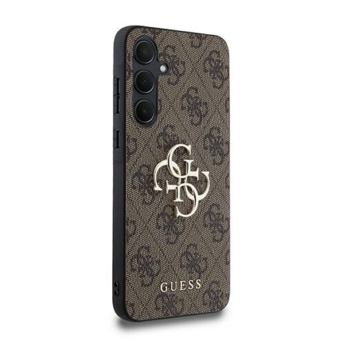 Guess case for Samsung Galaxy A35 GUHCSA354GMGBR brown HC PU big 4G metal logo - Image 4