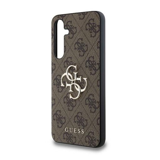 Guess case for Samsung Galaxy A35 GUHCSA354GMGBR brown HC PU big 4G metal logo - Image 6