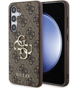 Guess case for Samsung Galaxy A55 GUHCSA554GMGBR brown HC PU big 4G metal logo