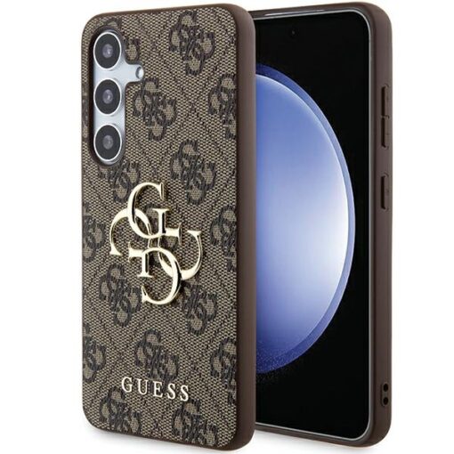 Guess case for Samsung Galaxy A55 GUHCSA554GMGBR brown HC PU big 4G metal logo