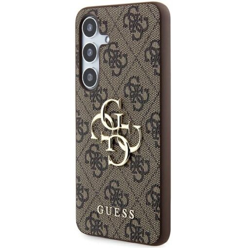 Guess case for Samsung Galaxy A55 GUHCSA554GMGBR brown HC PU big 4G metal logo - Image 2