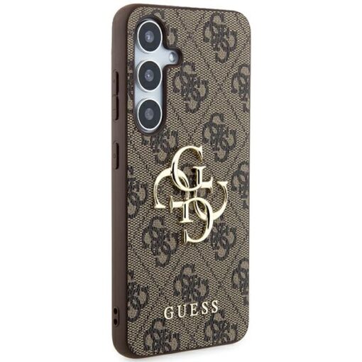 Guess case for Samsung Galaxy A55 GUHCSA554GMGBR brown HC PU big 4G metal logo - Image 4