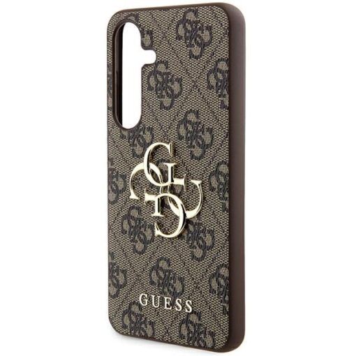 Guess case for Samsung Galaxy A55 GUHCSA554GMGBR brown HC PU big 4G metal logo - Image 6