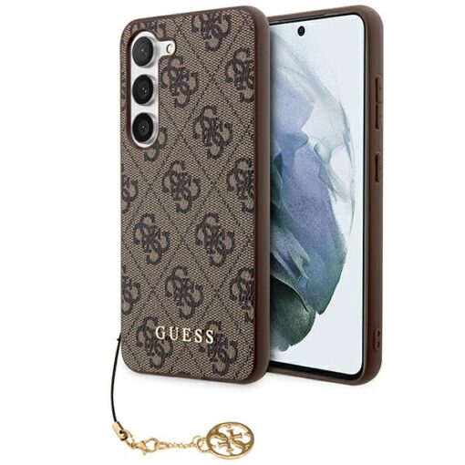 Guess case for Samsung Galaxy A55 GUHCSA55GF4GBR brown HC PU 4G with charm