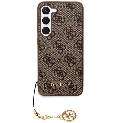 Guess case for Samsung Galaxy A55 GUHCSA55GF4GBR brown HC PU 4G with charm - Image 3