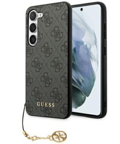 Guess case for Samsung Galaxy A55 GUHCSA55GF4GGR black HC PU 4G with charm