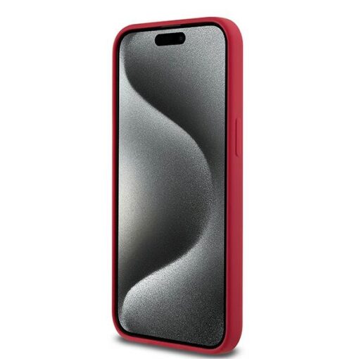 Karl Lagerfeld case for iPhone 15 Pro Max 6,7" KLHMP15XSCMKCRHR red HC Magsafe silicone kc heads ring - Image 5