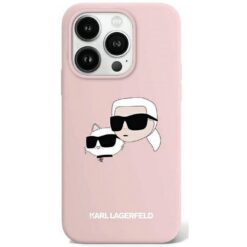 Karl Lagerfeld case for iPhone 15 Pro Max 6,7" KLHMP15XSKCHPPLP pink HC Magsafe silicone sil double heads print