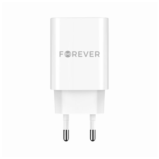 Forever TC-07-30AC PD QC charger 1x USB-C 1x USB 30W white + USB-C - USB-C cable 60W - Image 5