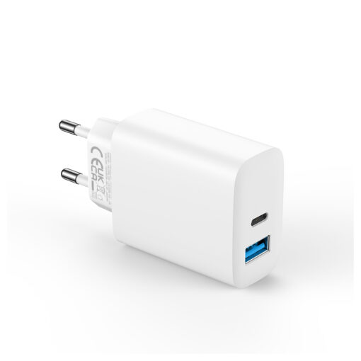 Forever TC-07-30AC PD QC charger 1x USB-C 1x USB 30W white + USB-C - USB-C cable 60W - Image 6