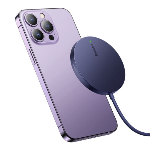 Baseus wireless charger Simple Mini 3 15W dusty purple - Image 2