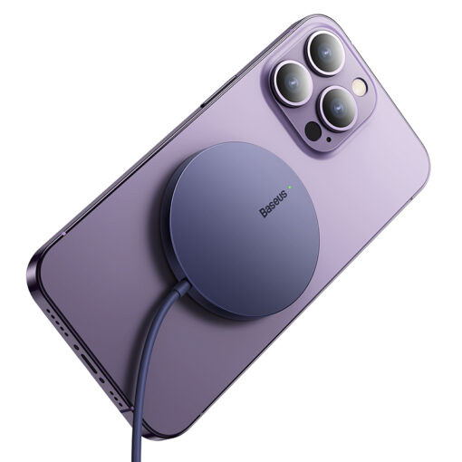 Baseus wireless charger Simple Mini 3 15W dusty purple - Image 4