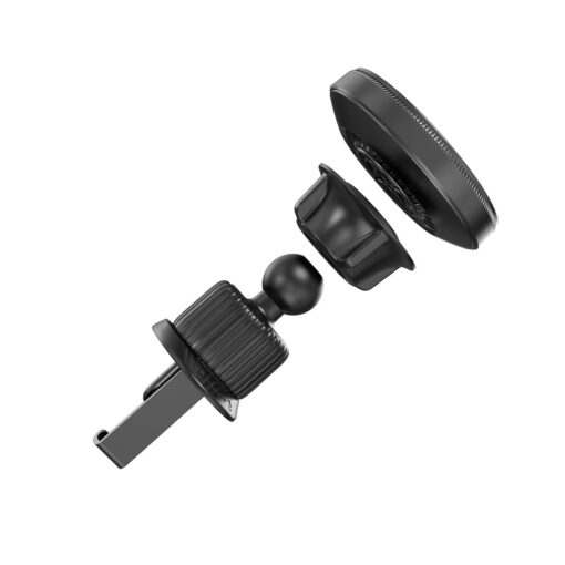 XO car holder magnetic CX025 with wireless inductive charger 15W black air vent - Image 4