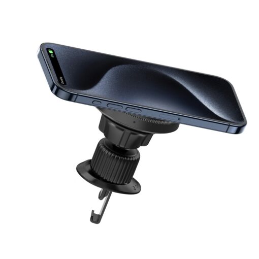 XO car holder magnetic CX025 with wireless inductive charger 15W black air vent - Image 5