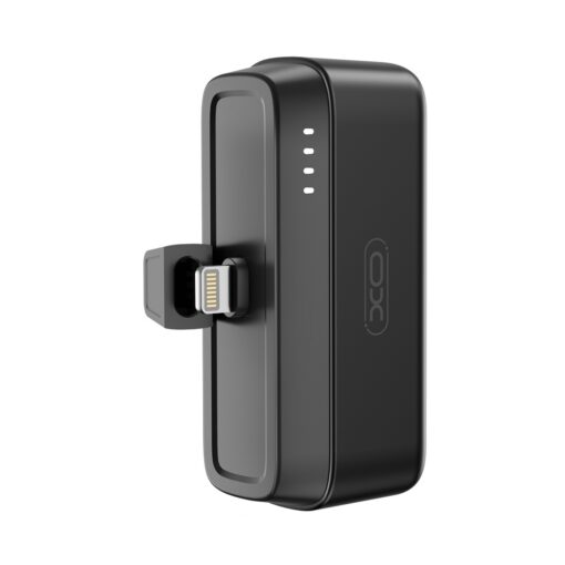 XO power bank mini PR244 20W 5000 mAh with Lightning connector black - Image 2